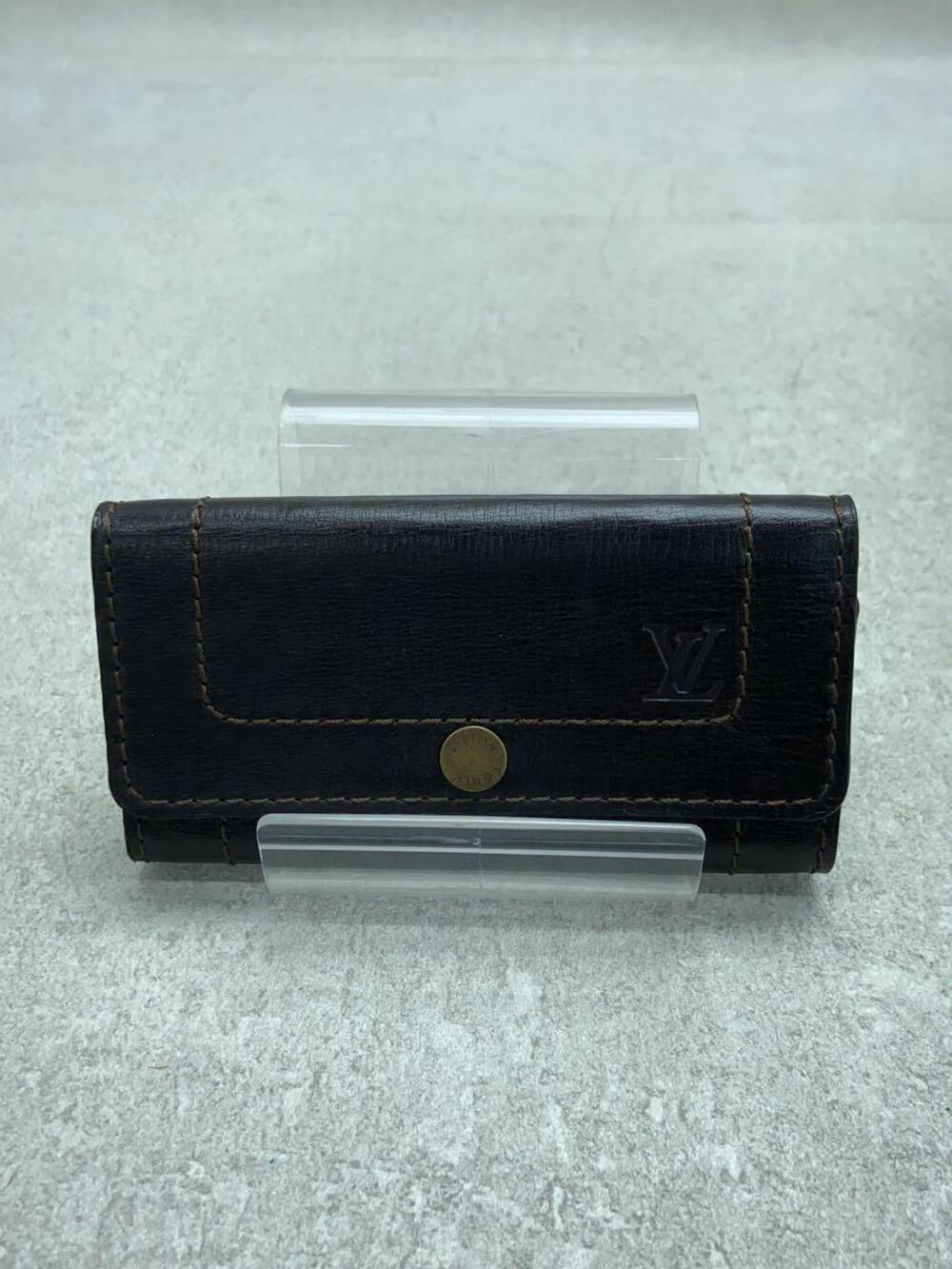 LOUIS VUITTON Key Case Wallet Leather Brown